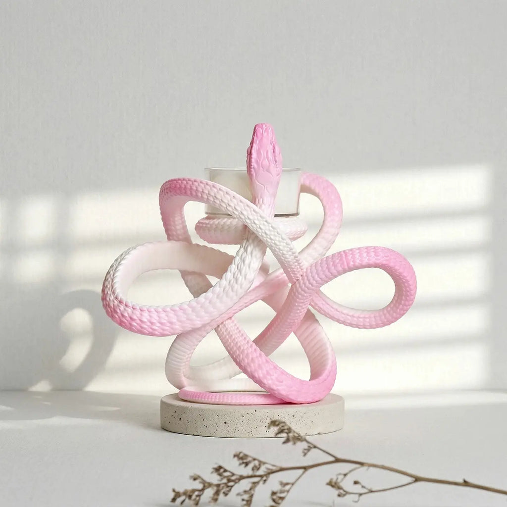 Gothic Snake Candle Holder – Serpent Sculpture Tealight Decor