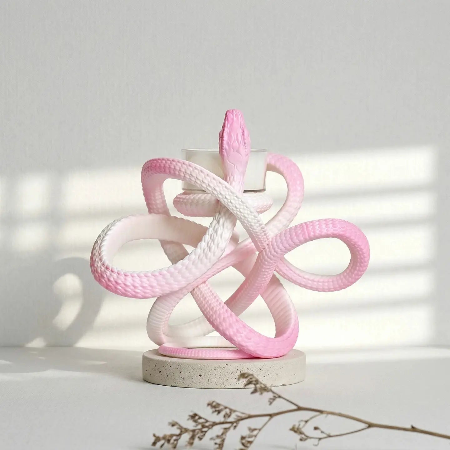 Gothic Snake Candle Holder – Serpent Sculpture Tealight Decor