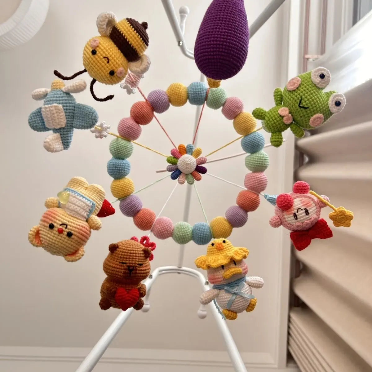 Handmade Crochet Baby Mobile, Custom Crib Mobile for Nursery Decor