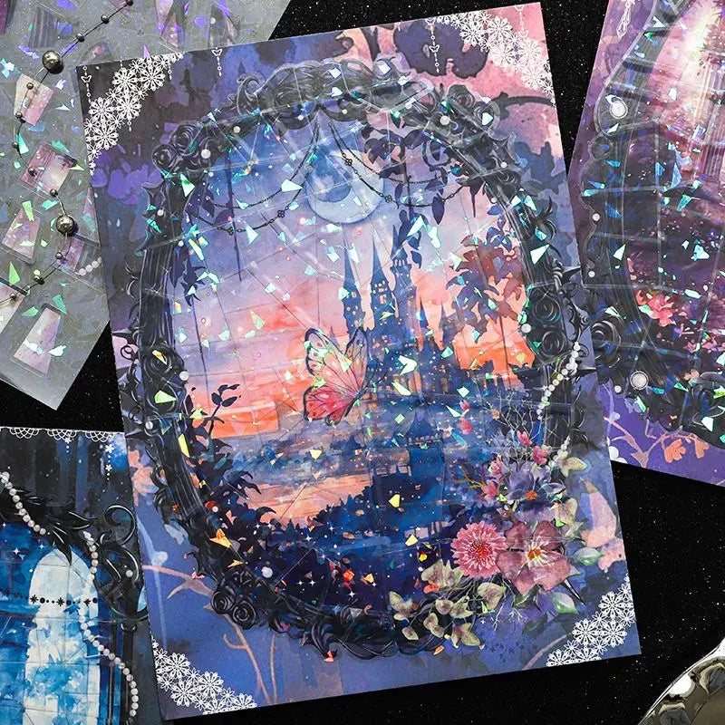 Aesthetic Butterfly Puzzle Stickers – DIY Scrapbook & Journaling Set