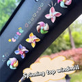 Cute Spinning Windmill Car Decor – Mini Rotating Dashboard Ornament