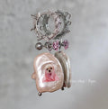 Handmade Puppy Stud Earrings S925 Silver | Cute Dog Earrings with Zircon