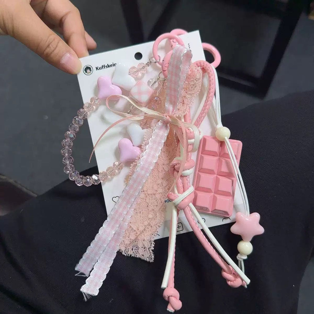 Handmade Colorful Bag Charm & Keychain – Cute Backpack Accessory, Perfect Gift for Her