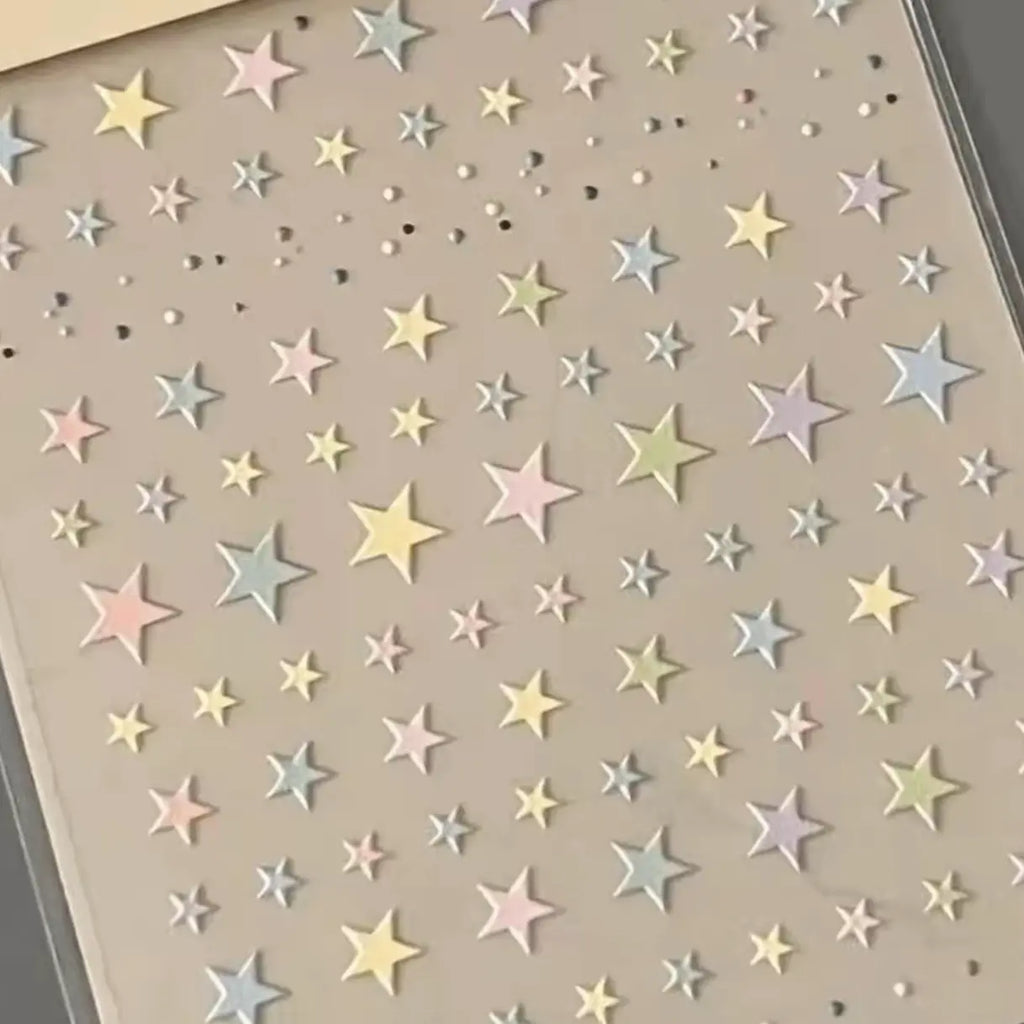 Transparent Magnetic Phone Card Holder with DIY Star Stickers | Clear Phone Case for Mini Cards & Photo Cards