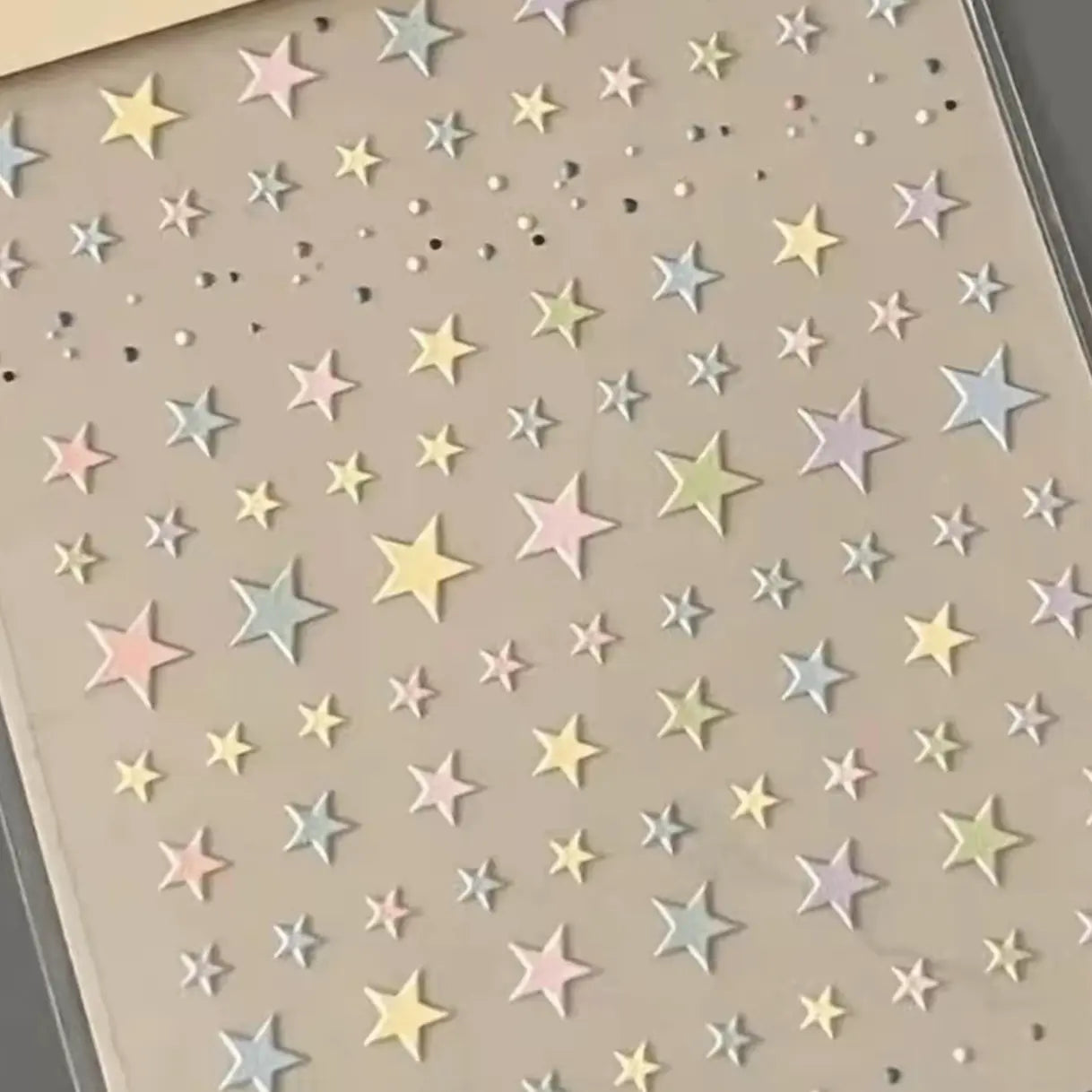 Transparent Magnetic Phone Card Holder with DIY Star Stickers | Clear Phone Case for Mini Cards & Photo Cards