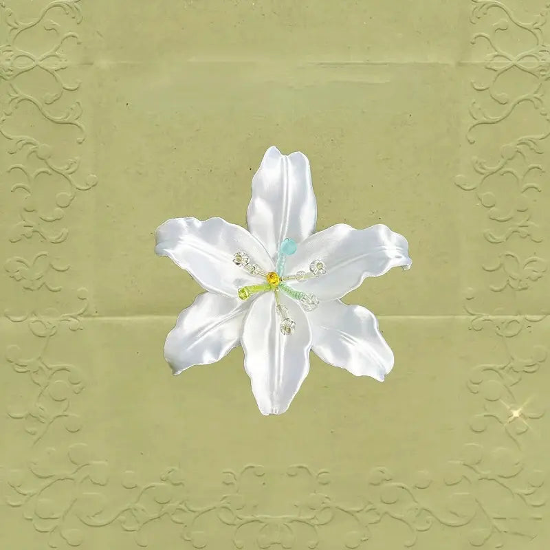3D Lily Flower Buttons | Spring Decorative Shirt Embellishments
