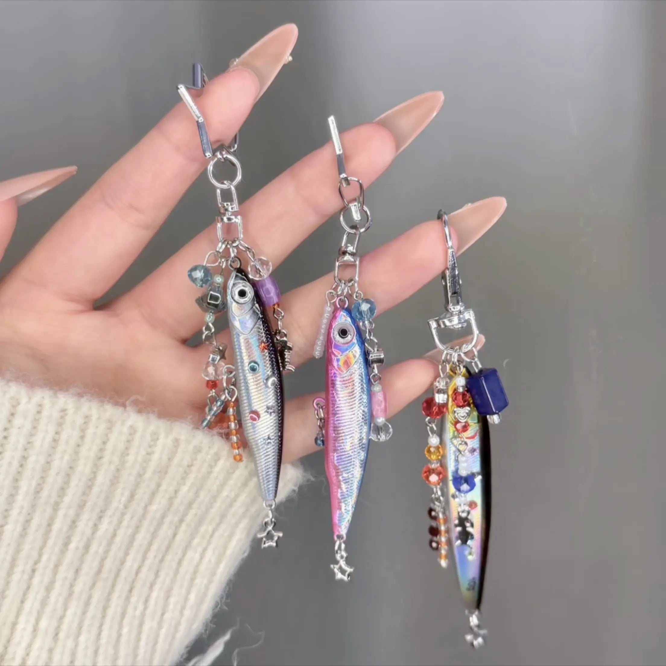 Beaded Fish Charm Keychain | Quirky & Fun Bag Pendant