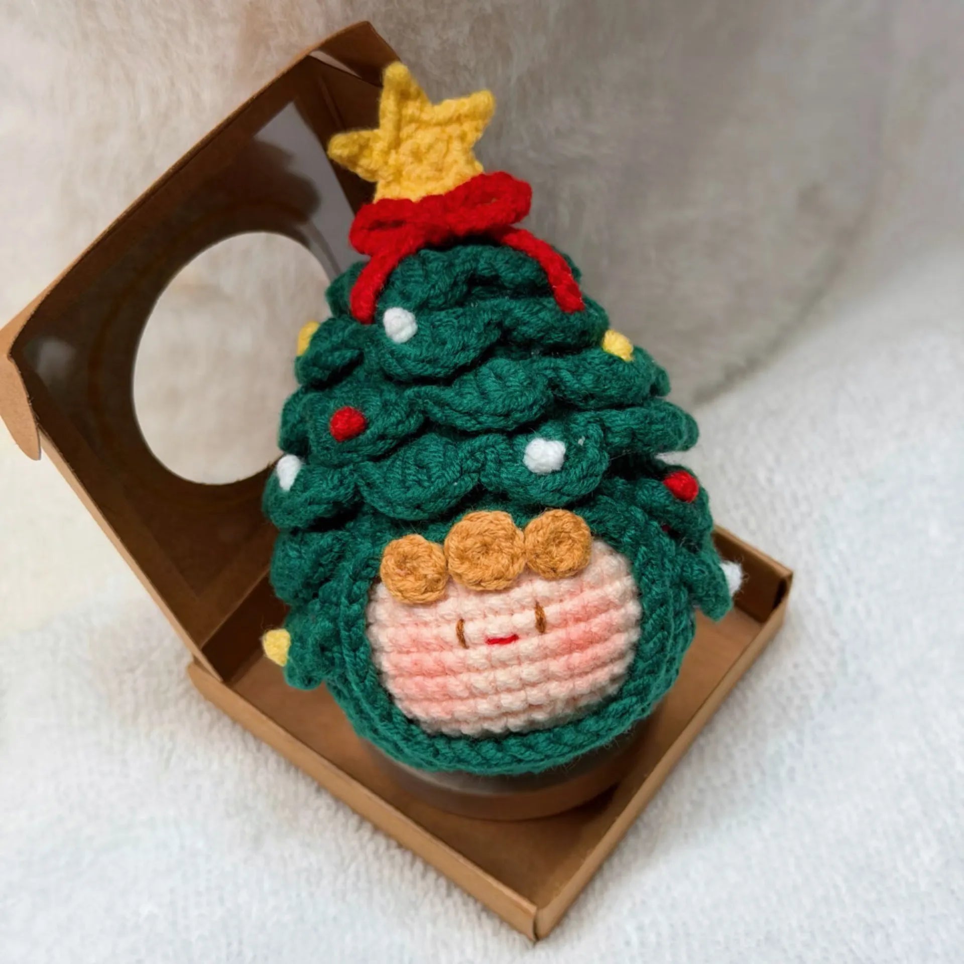 Handmade Crochet Xmas Doll Keychain, Christmas Bag Charm Pendant Gift