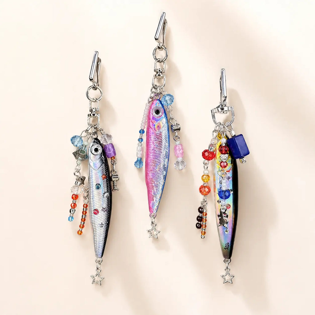 Beaded Fish Charm Keychain | Quirky & Fun Bag Pendant