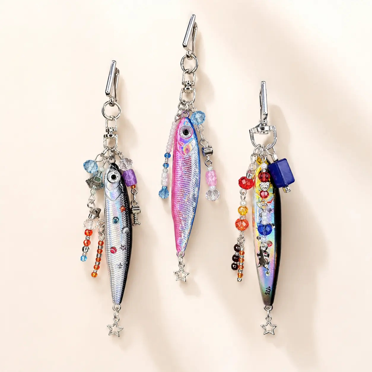 Beaded Fish Charm Keychain | Quirky & Fun Bag Pendant