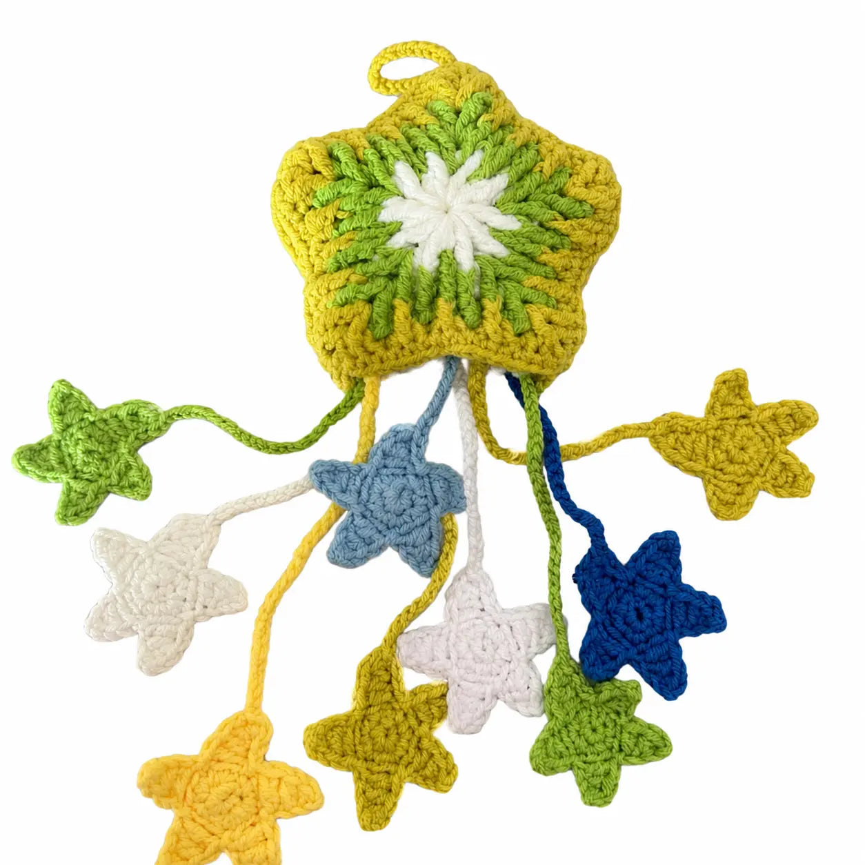 Handmade Crochet Flower Ornament – Bag Charm, Keychain & Cup Sleeve, Unique Handmade Gift