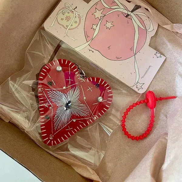A Little Red Heart, Just for You Handmade charm with a warm, romantic touch