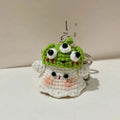 Handmade Crochet Ghost Keychain, Halloween Bag Charm for Friends Creative Gift