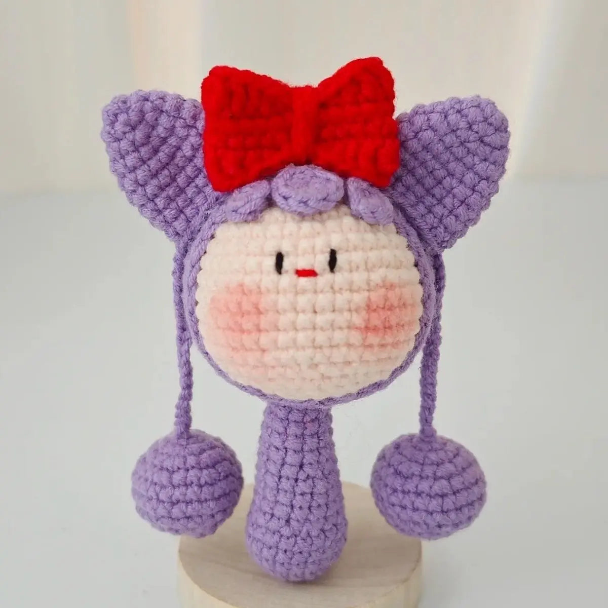 Crochet Cartoon Rattle Doll | Hand Knit Baby Soothing Toy & Cute Gift