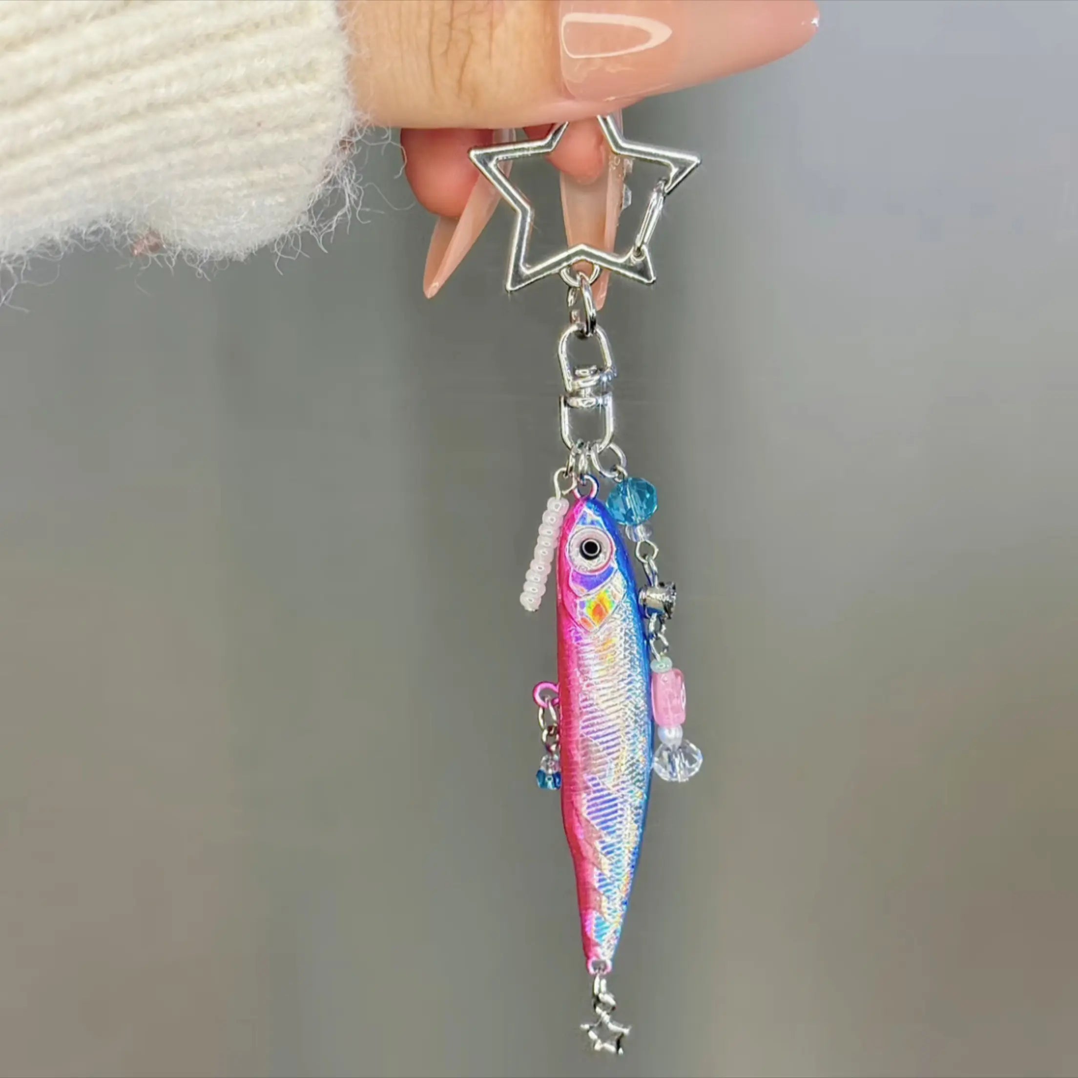 Beaded Fish Charm Keychain | Quirky & Fun Bag Pendant