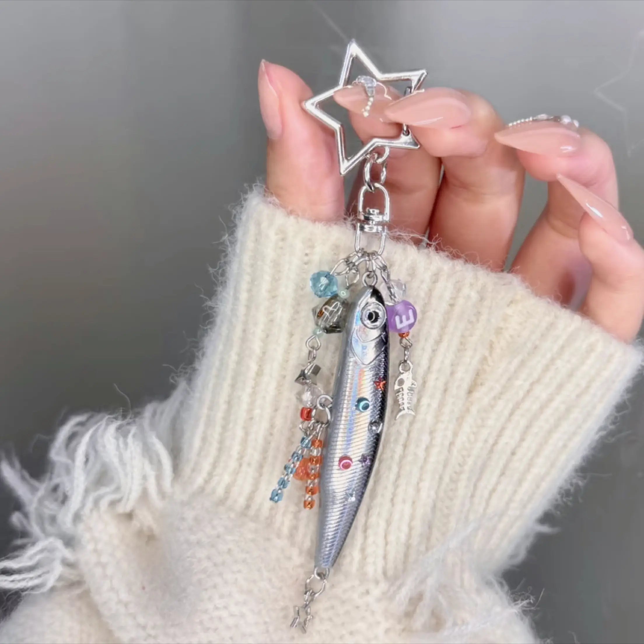 Beaded Fish Charm Keychain | Quirky & Fun Bag Pendant