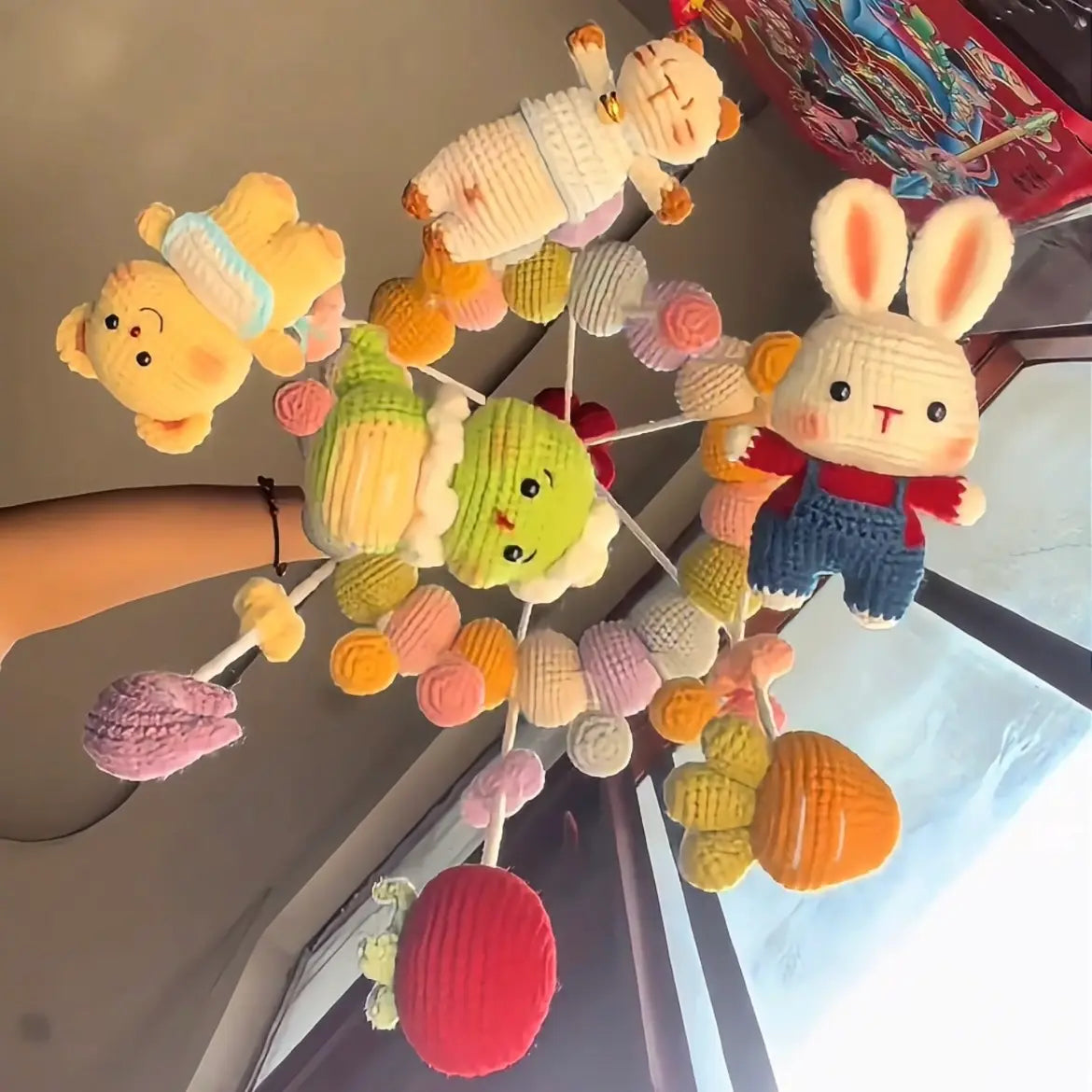 Handmade Crochet Baby Mobile, Custom Crib Mobile for Nursery Decor