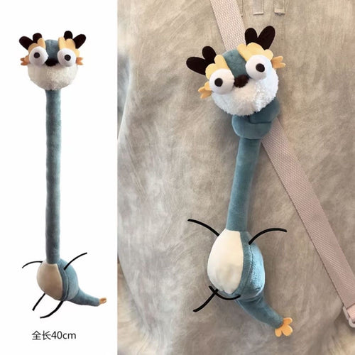 Chinese Zodiac Plush Keychain, Funny Long Neck Cute Evil Bag Charm, Aesthetic Backpack Pendant for Girls & Boys