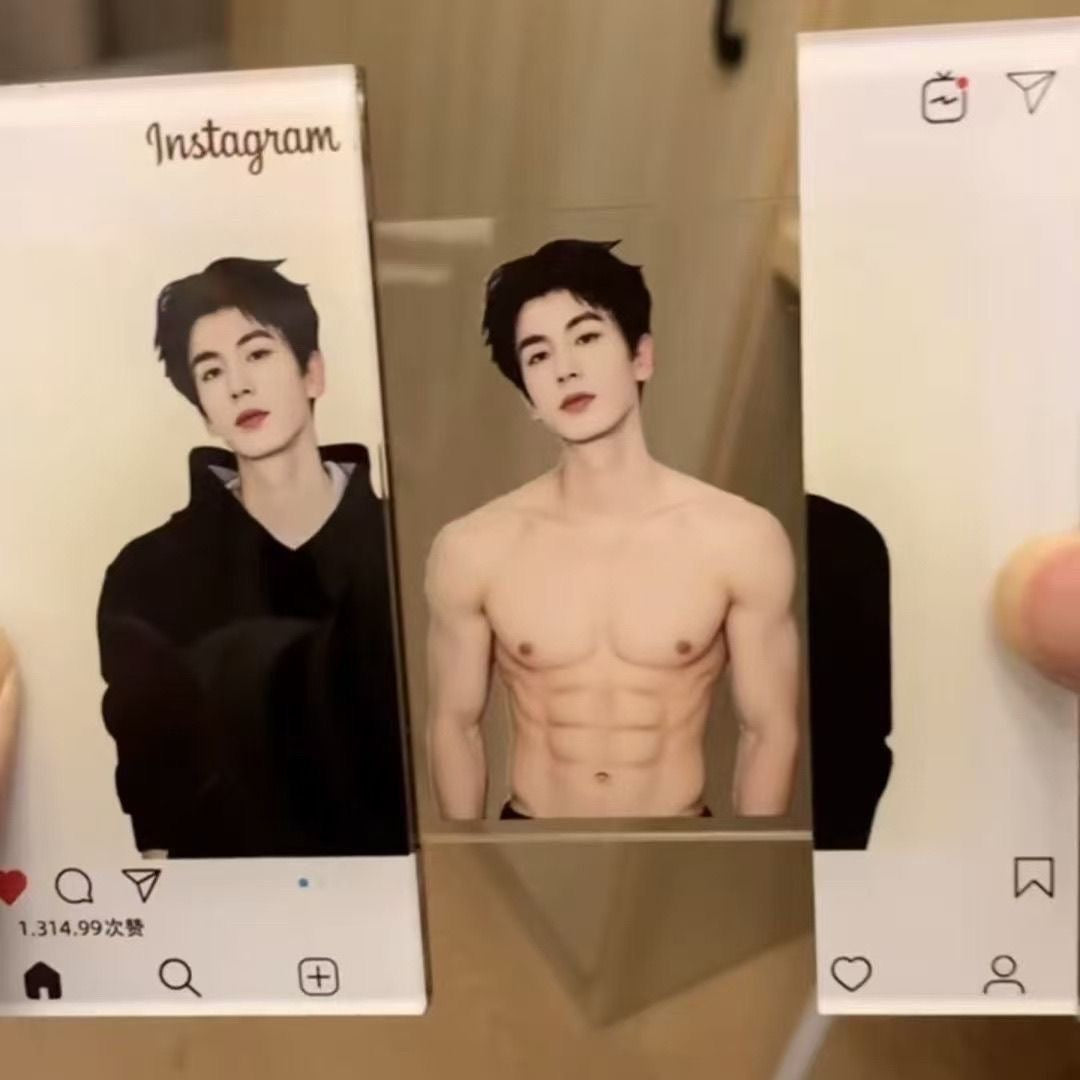Acrylic Charm, Cute Pull-Out Abs Creative Merch, Custom Portraits & Friends Available