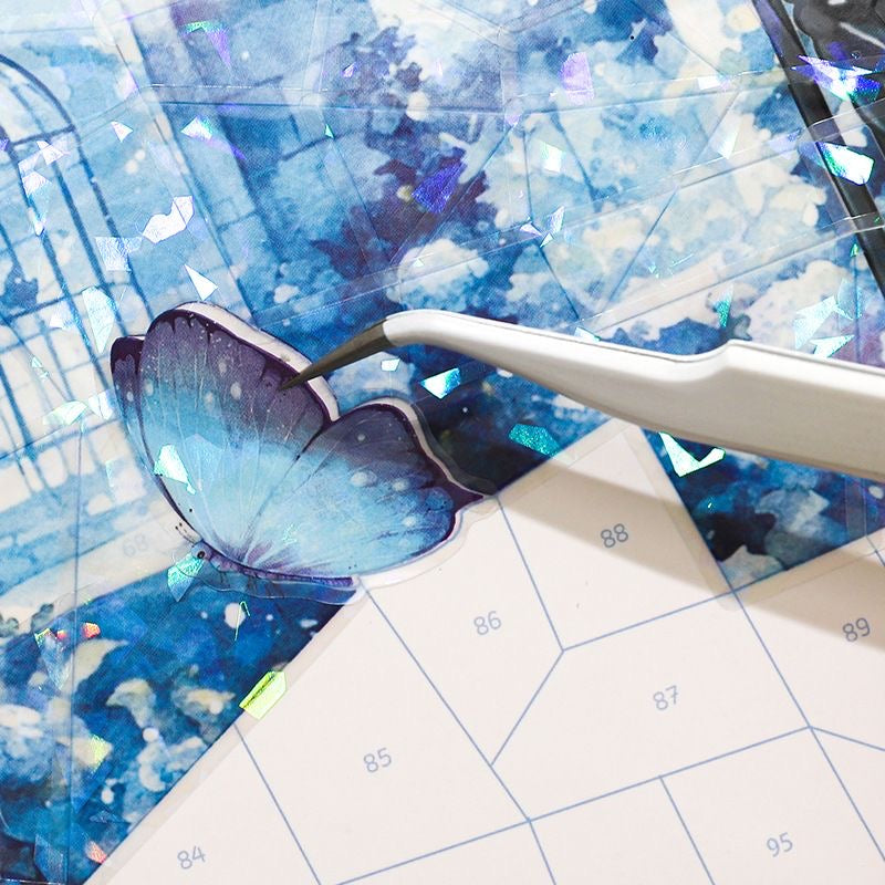 Aesthetic Butterfly Puzzle Stickers – DIY Scrapbook & Journaling Set