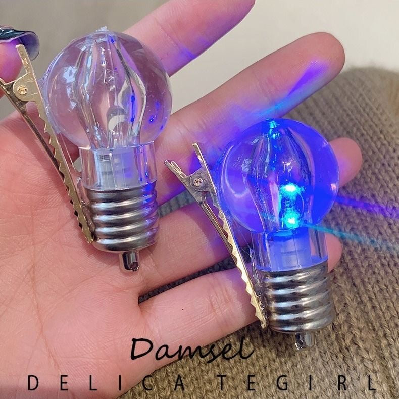 Light Up Hair Clips – Funny Glowing Bulb Hairpins for Parties