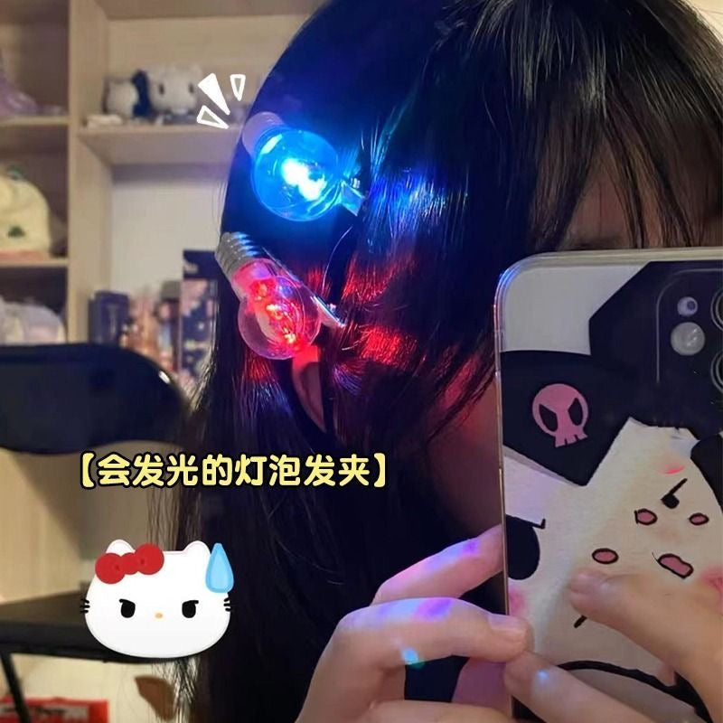 Light Up Hair Clips – Funny Glowing Bulb Hairpins for Parties