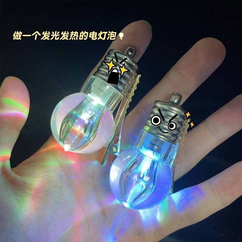 Light Up Hair Clips – Funny Glowing Bulb Hairpins for Parties