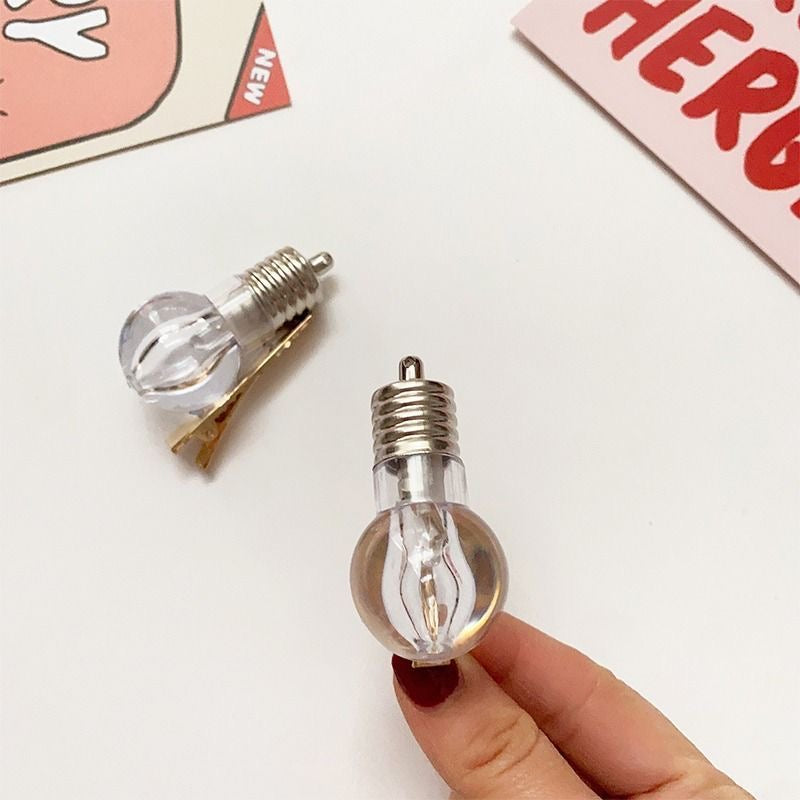 Light Up Hair Clips – Funny Glowing Bulb Hairpins for Parties
