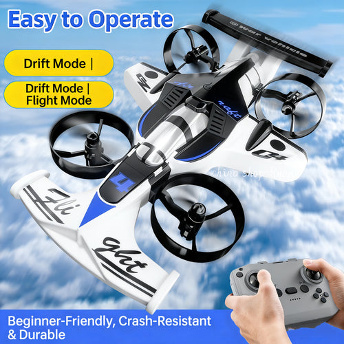 2026 2-in-1 Land Air RC Flying Car, Formula Style Drift Toy Vehicle