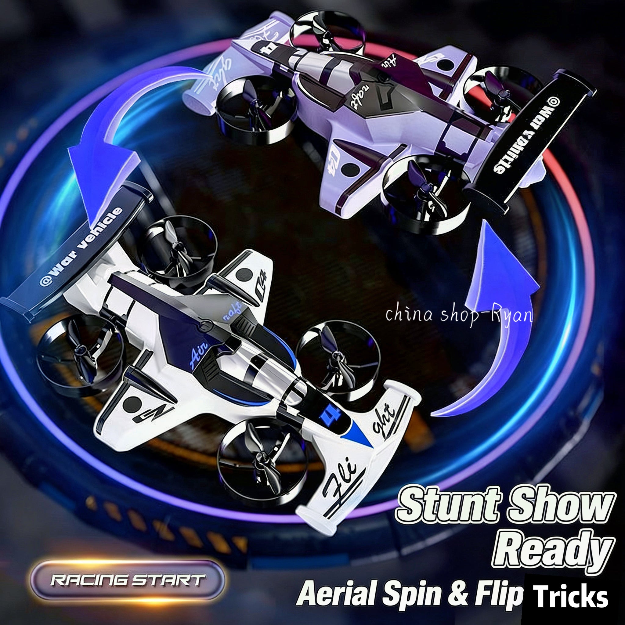 2026 2-in-1 Land Air RC Flying Car, Formula Style Drift Toy Vehicle