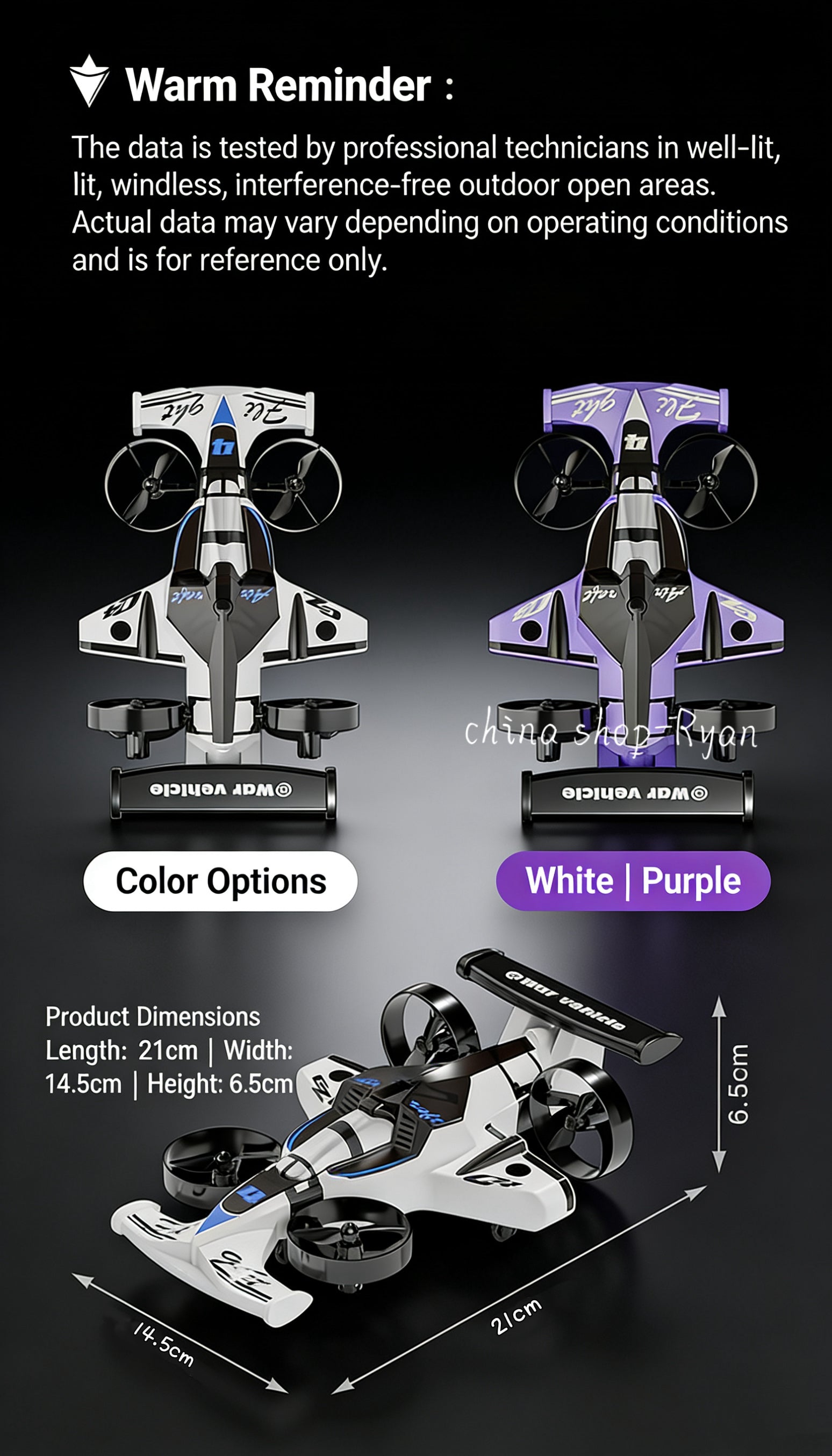 2026 2-in-1 Land Air RC Flying Car, Formula Style Drift Toy Vehicle