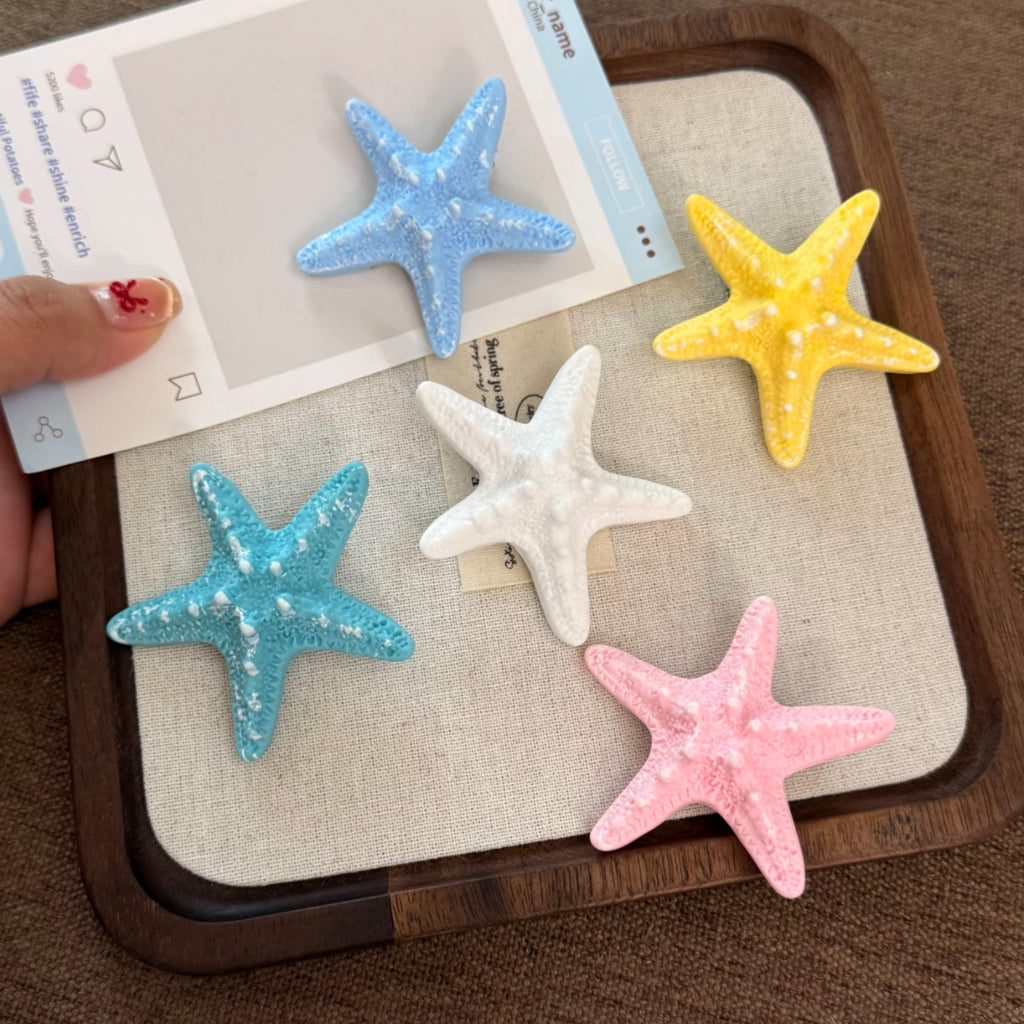 Boho Starfish Hair Clips for Women | 3D Beach Starfish Hair Pins, Summer Vacation Clips