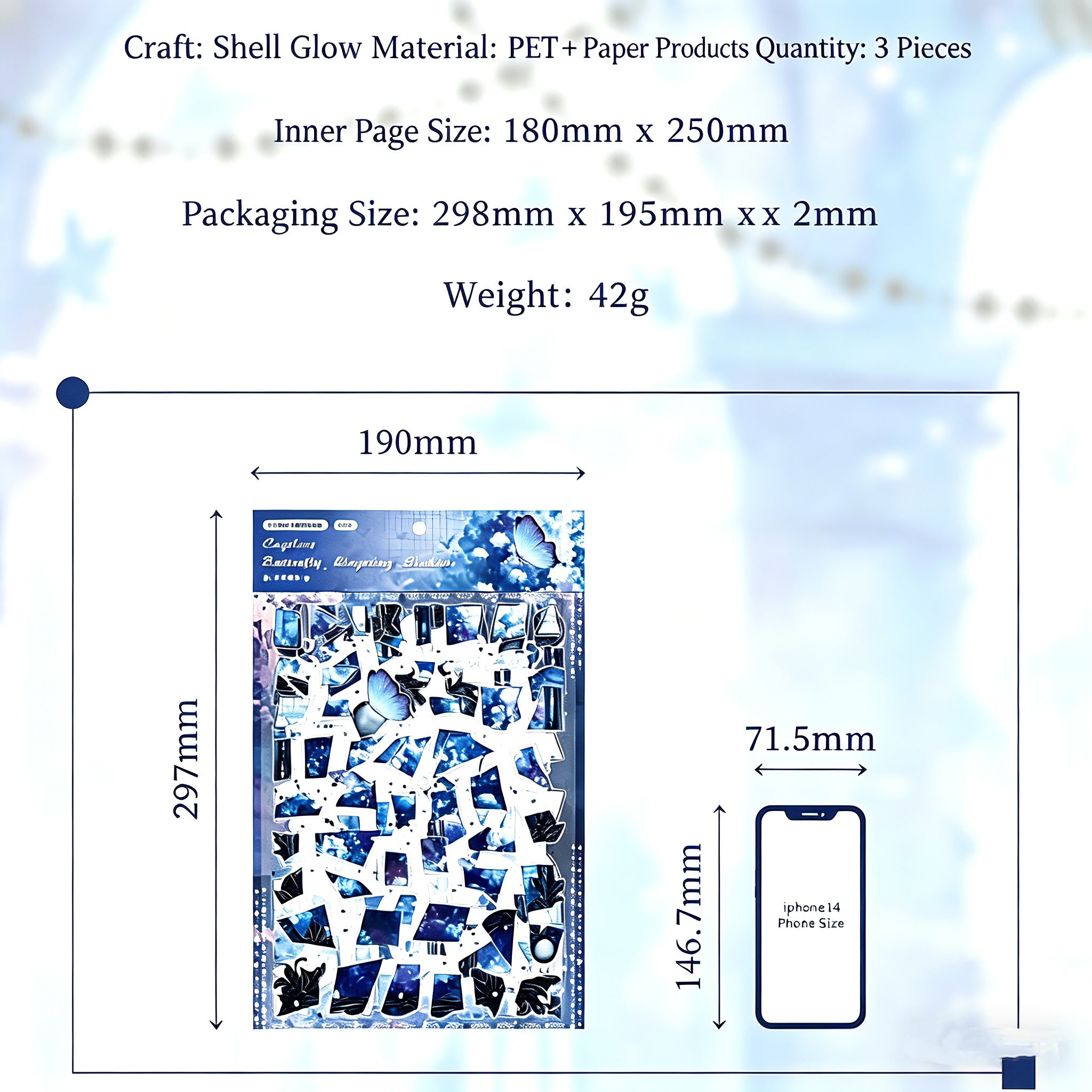 Aesthetic Butterfly Puzzle Stickers – DIY Scrapbook & Journaling Set