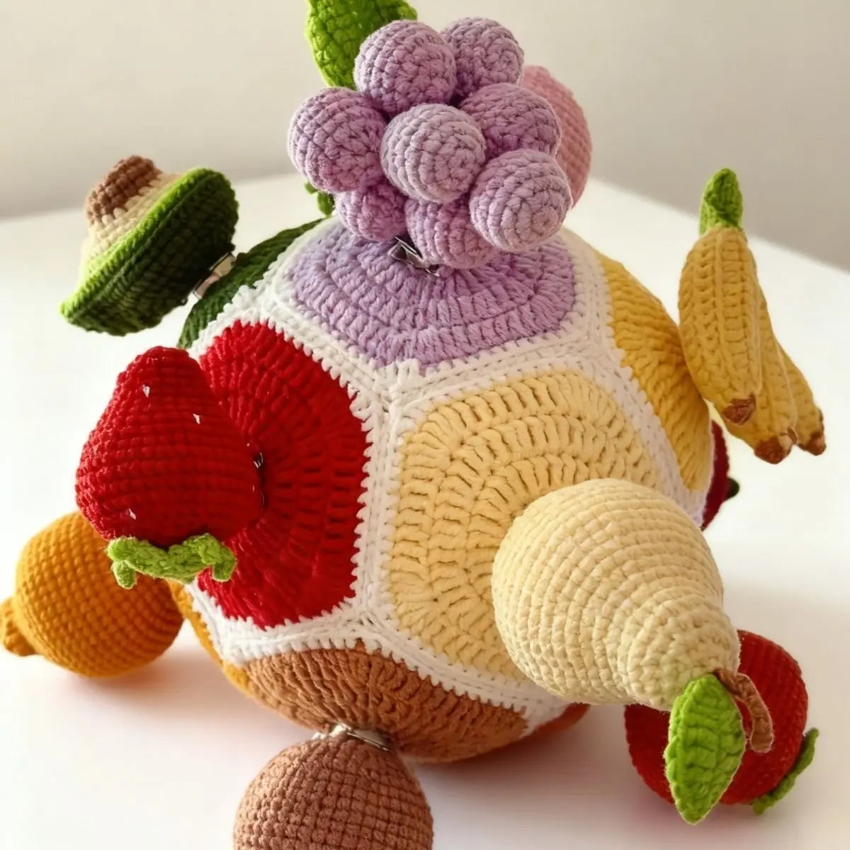 Crochet Fruit Puzzle Ball | Detachable Toddler Educational Sensory Toy Gift