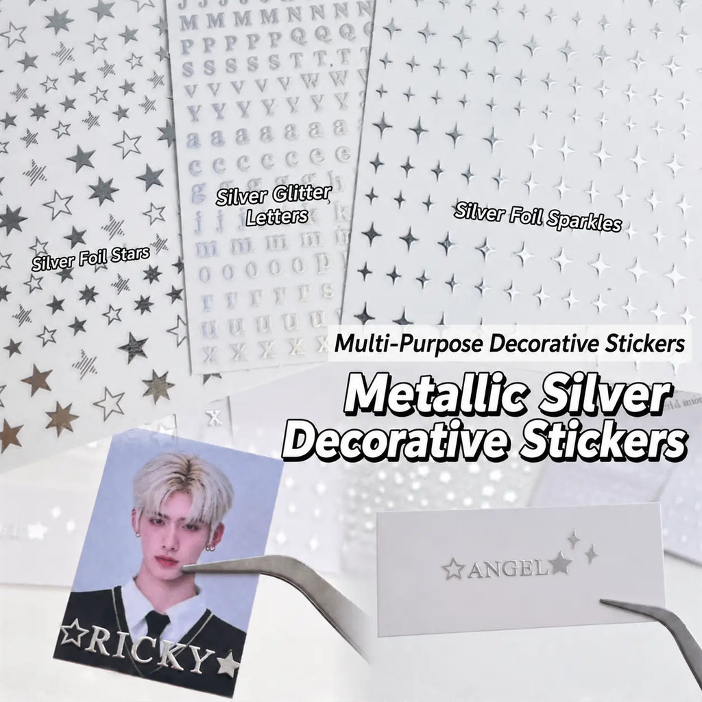 Transparent Magnetic Phone Card Holder with DIY Star Stickers | Clear Phone Case for Mini Cards & Photo Cards