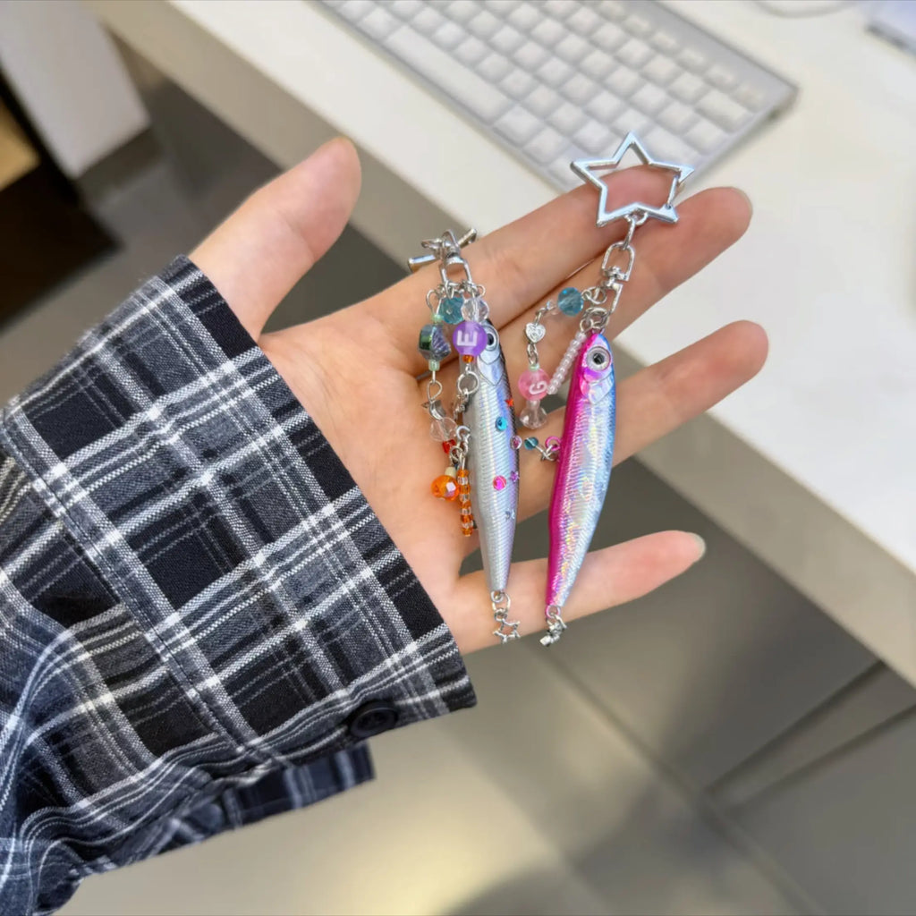 Beaded Fish Charm Keychain | Quirky & Fun Bag Pendant