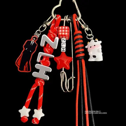 Handmade Personalized Name Keychain – Custom Letter Charm
