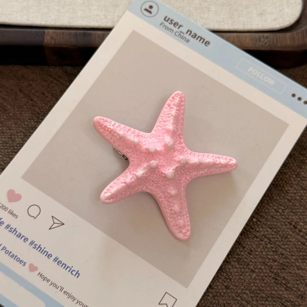 Boho Starfish Hair Clips for Women | 3D Beach Starfish Hair Pins, Summer Vacation Clips