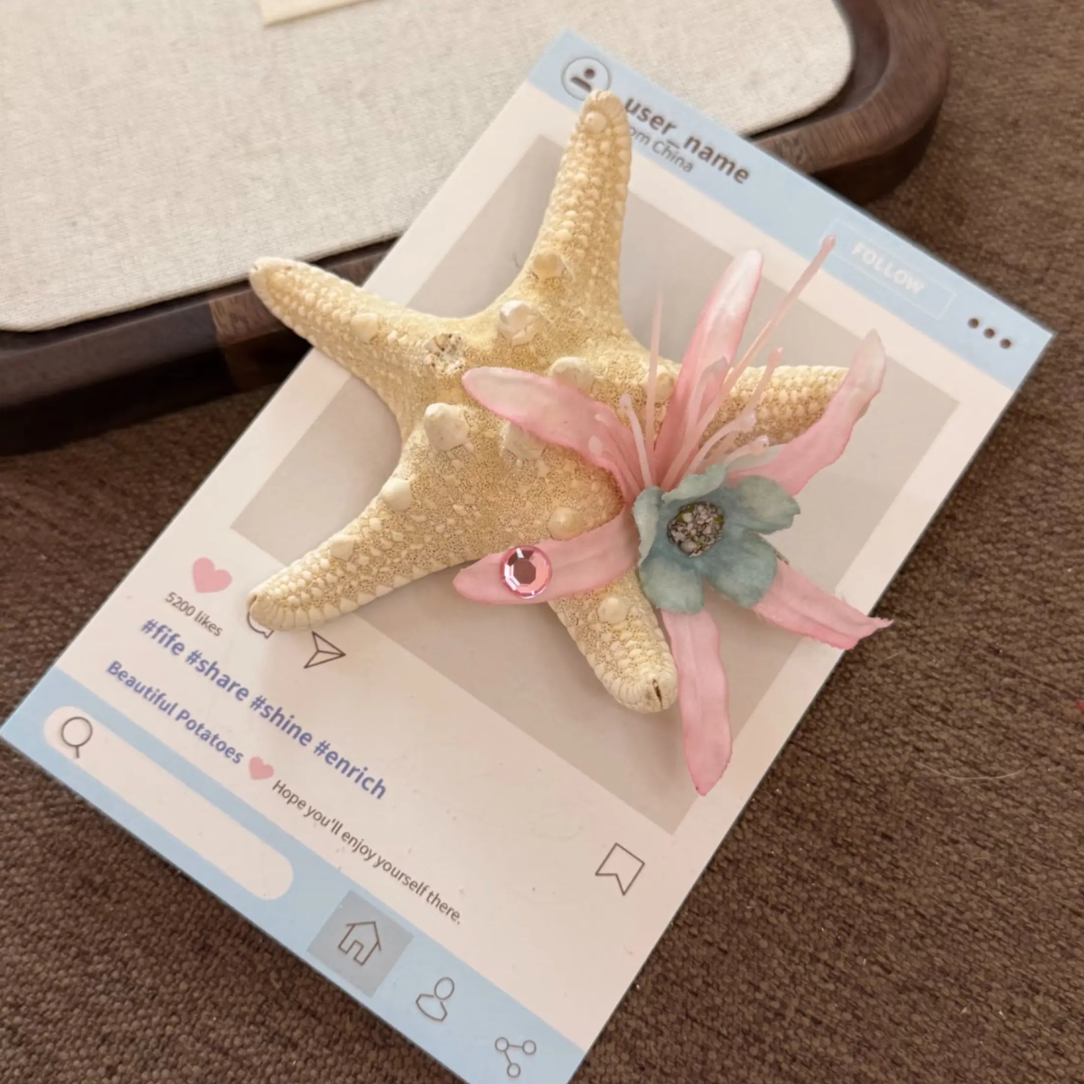 Boho Starfish Hair Clips for Women | 3D Beach Starfish Hair Pins, Summer Vacation Clips