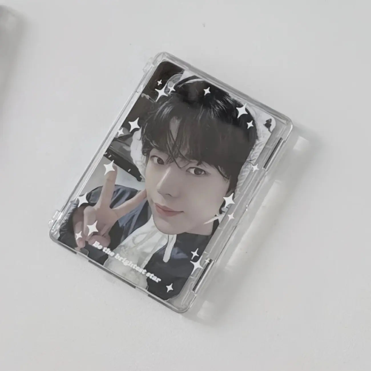 Transparent Magnetic Phone Card Holder | Clear Acrylic Storage Case for 3 Inch Photo Cards & Mini Collectible Cards