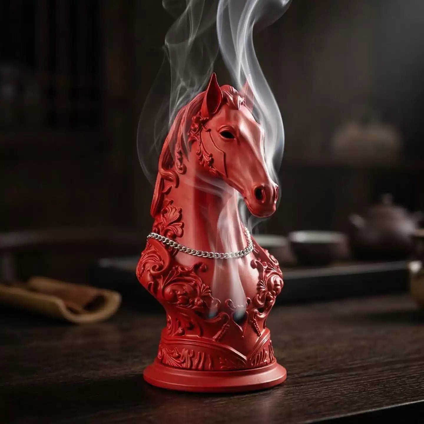 Gothic Horse Head Incense Burner｜Elegant Home Fragrance Decor