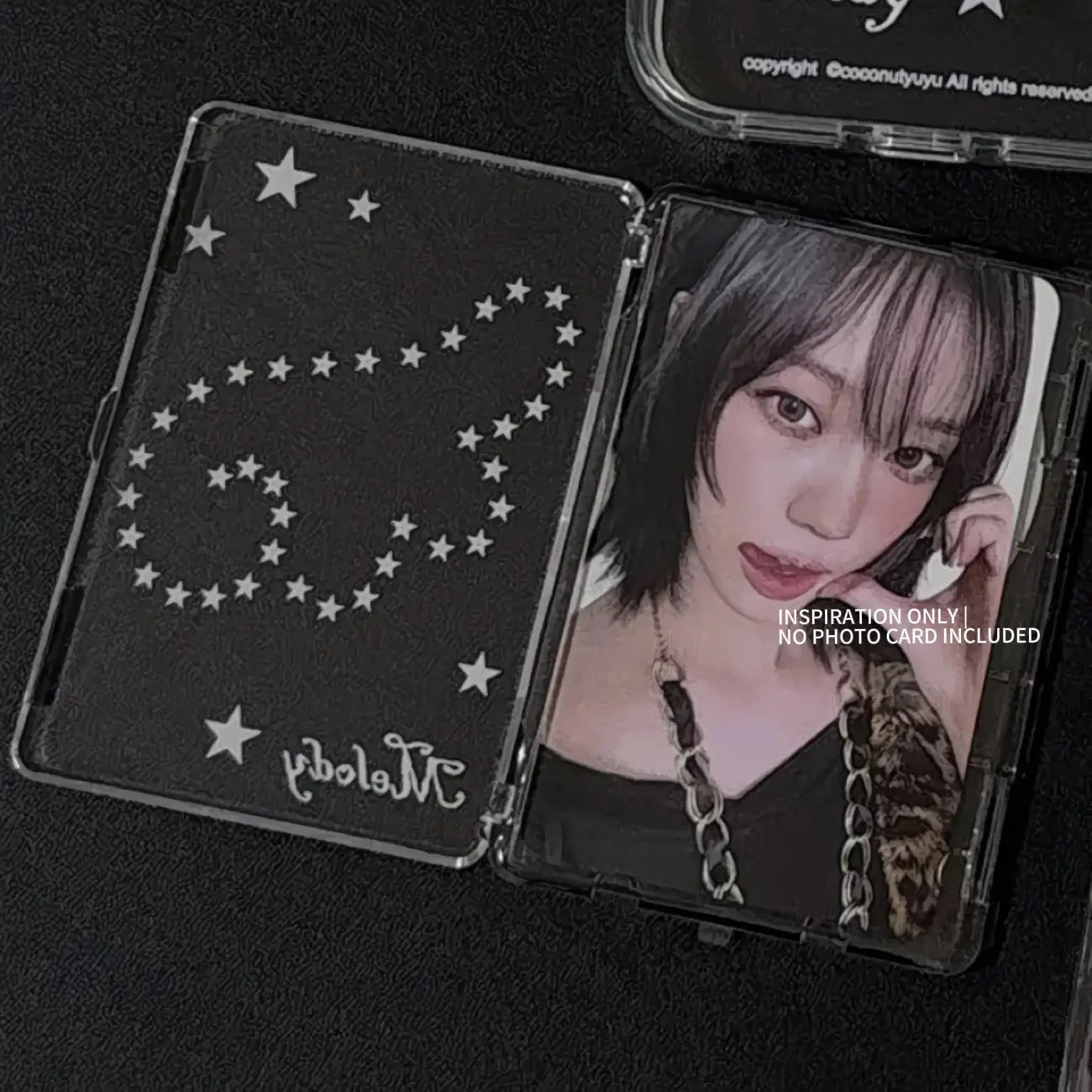 Transparent Magnetic Phone Card Holder with DIY Star Stickers | Clear Phone Case for Mini Cards & Photo Cards