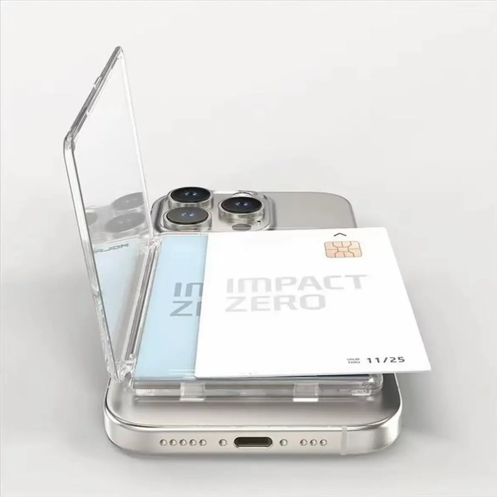 Transparent Magnetic Phone Card Holder with DIY Star Stickers | Clear Phone Case for Mini Cards & Photo Cards