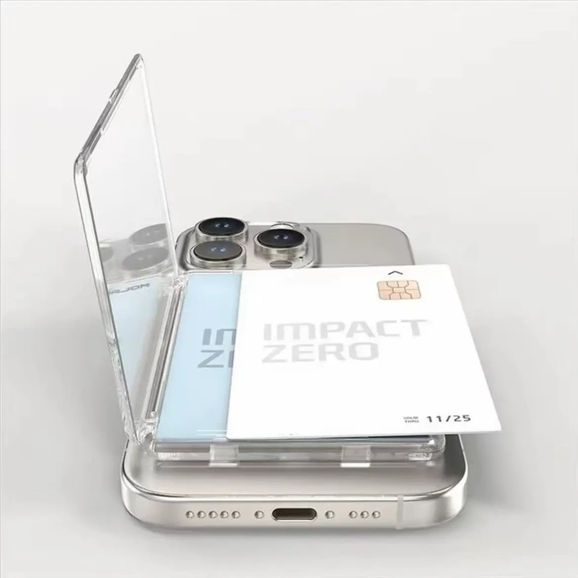 Transparent Magnetic Phone Card Holder with DIY Star Stickers | Clear Phone Case for Mini Cards & Photo Cards