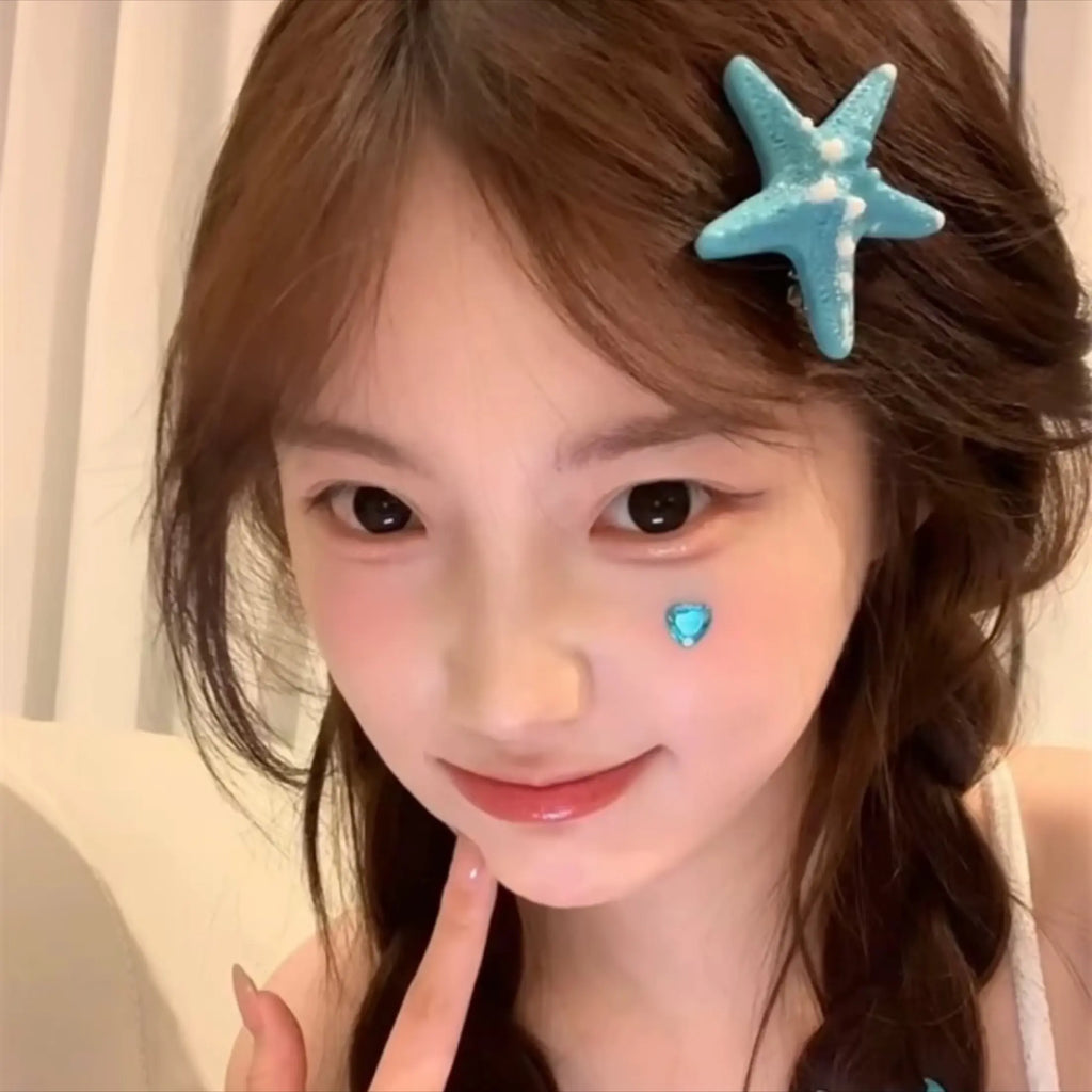 Boho Starfish Hair Clips for Women | 3D Beach Starfish Hair Pins, Summer Vacation Clips