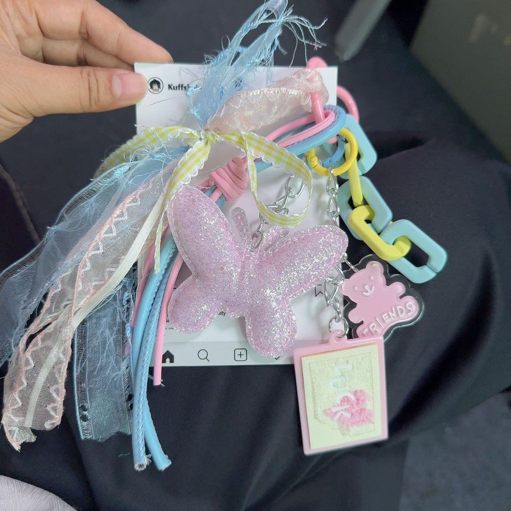 Handmade Colorful Bag Charm & Keychain – Cute Backpack Accessory, Perfect Gift for Her