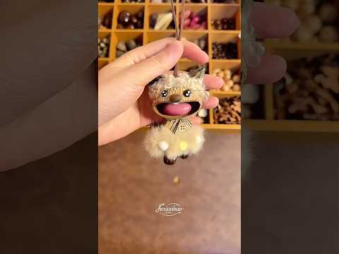 Handmade Whimsical Wooden Animal Figure Keychain – Cute Bag Charm & Ornament