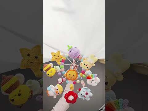 Handmade Crochet Baby Mobile, Custom Crib Mobile for Nursery Decor
